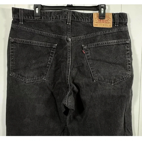 Vtg Levis 550 Black Charcoal Relaxed Fit 40 x 30 Made In USA - Picture 4 of 9